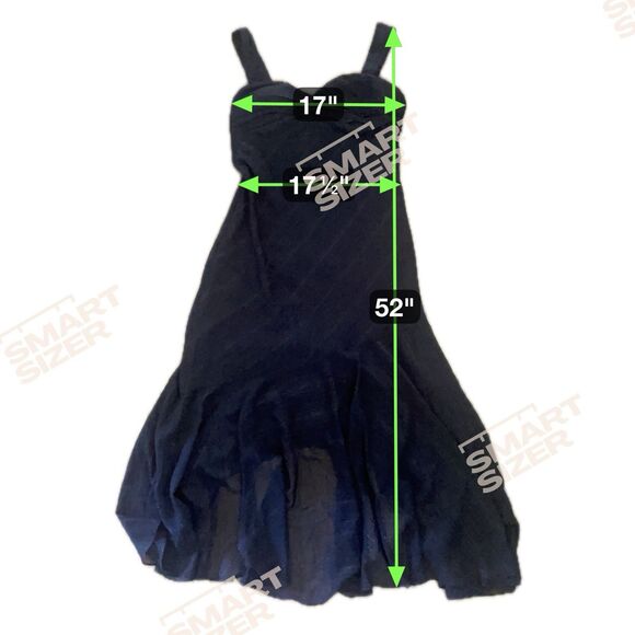 S.L. Fashions Women’s Black Semi Sheer Wide Strap Built In Bra Fishtail Dress 16 - Picture 8 of 8